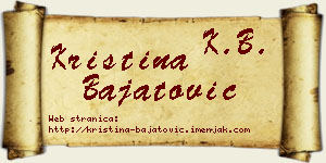Kristina Bajatović vizit kartica